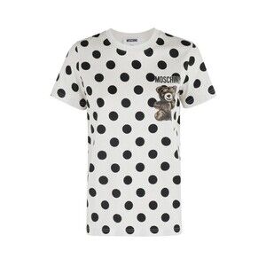 Moschino Ivory And Black Polka Dot T-Shirt - NWT